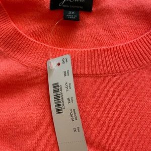 J.Crew cashmere crew - neon orange 2X, NWT